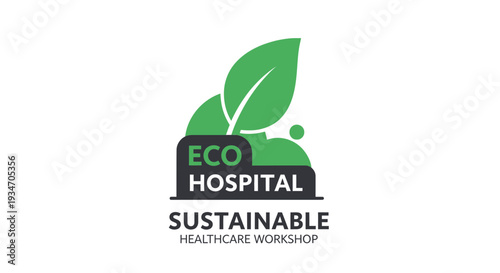 Eco Hospital Logo Depicting Sustainable Healthcare Solutions and Environmental Consciousness
