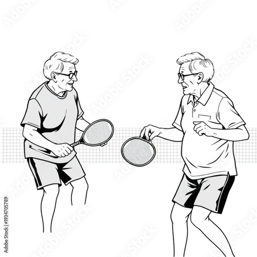 Older adults in a community pickleball match, competitive, fun, the sport's most dedicated demographic