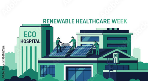 Eco-Friendly Hospital Employs Solar Panels For Sustainable Renewable Healthcare Week