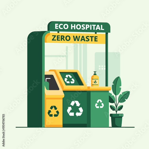 Eco-Friendly Hospital Facility Demonstrating Zero Waste Management and Environmental Consciousness