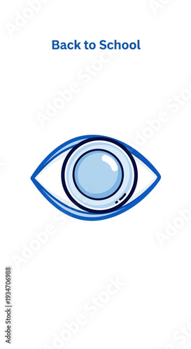 Educational Concept Depicting Back to School Vision: A Modern, Artistic Eye Illustration