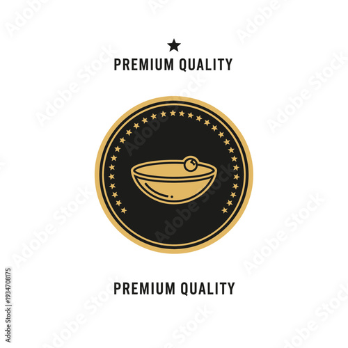Elegant Black And Gold Premium Quality Emblem Design For Brand Identity And Luxurious Products