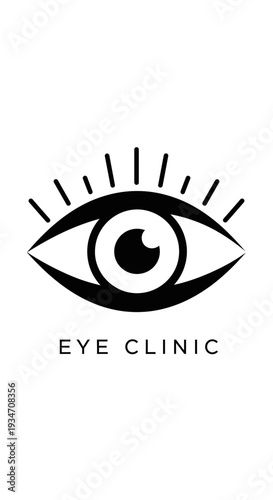 Elegant Eye Clinic Logo Featuring a Stylish Graphic on a Clean White Background