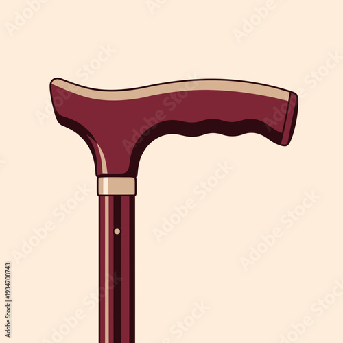 Elegant Walking Aid Depicting Mobility Support And Assistance, Sophisticated Design and Style