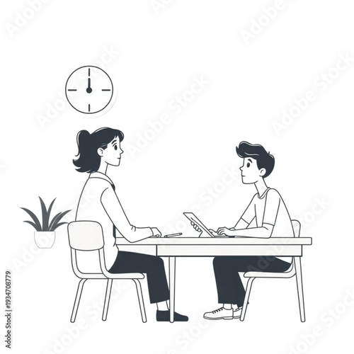 A teacher staying after class to help a struggling student, warm school light, mentorship, education