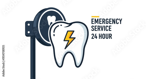 Emergency Dental Services Illustration: 24/7 Toothache Relief and Urgent Care