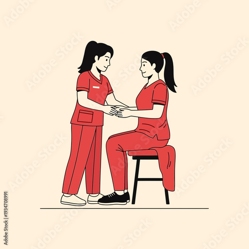 Empathetic Healthcare Interaction: Nurse Comforting Patient in Supportive Session of Care