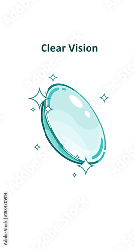 Enhancing Visual Acuity: A Depiction of a Sparkling Contact Lens for Enhanced Sight