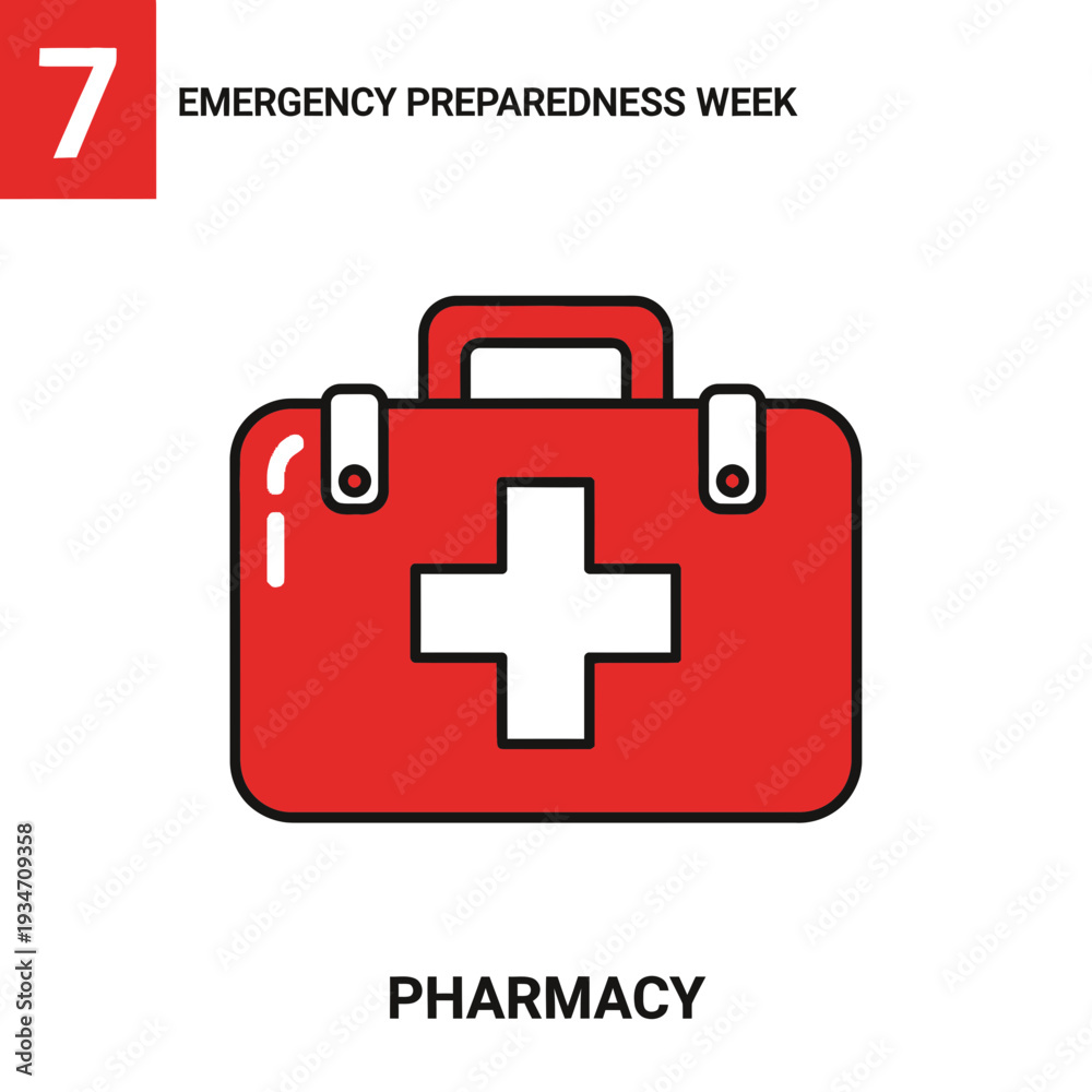 Fototapeta premium Emergency Preparedness Week: Visualizing Medical Aid and Emergency Response Strategies for Safety