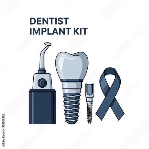 Essential Dental Implant Kit: Detailed Illustrated Presentation for Professional Healthcare Purpose