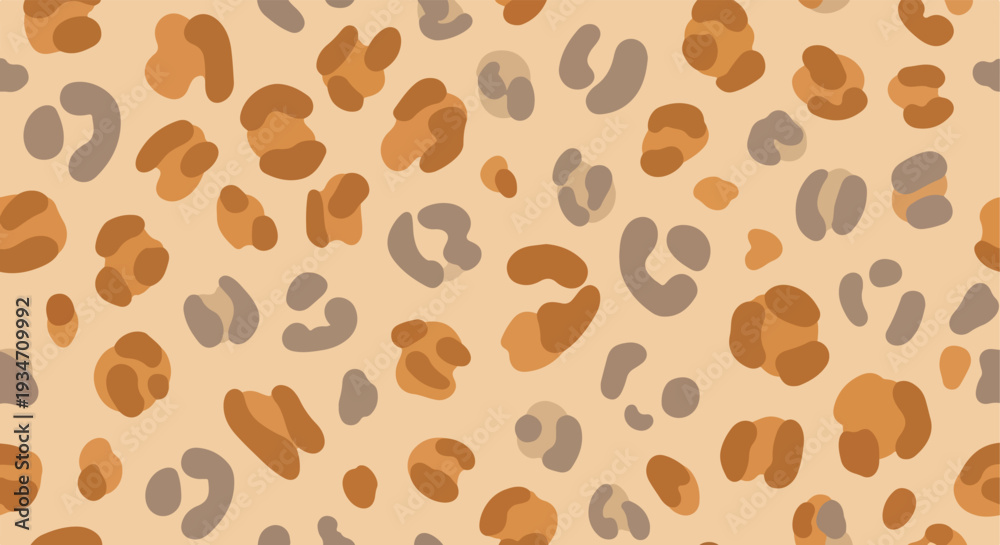 Fototapeta premium Seamless Leopard Print Pattern Vector Background