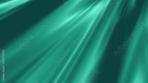 Soft Luxurious rich deep mint green teal rippled silky satin silk taffeta fabric sheet motion background animation [4K]