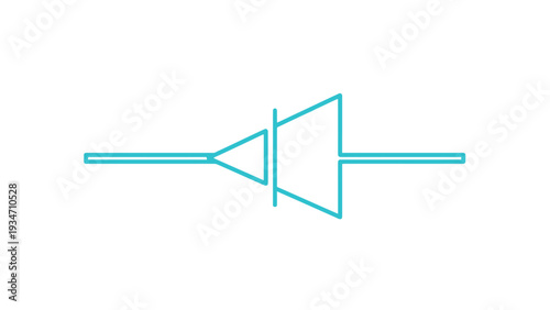 Simple Electronic Diode Circuit Symbol Diagram.