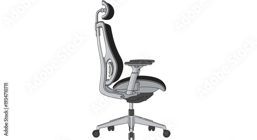 Modern ergonomic office chair design.