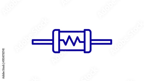 Simple Line Drawing of Electronic Resistor.