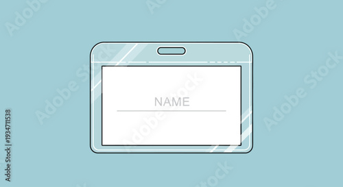 Blank ID Card Template with Name Field.