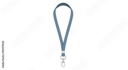 Blue Lanyard with Metal Clip.