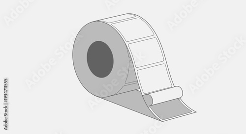 Roll of Adhesive Sticker Tape Illustration.