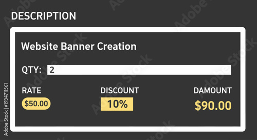 Website Banner Creation Order Form Details.