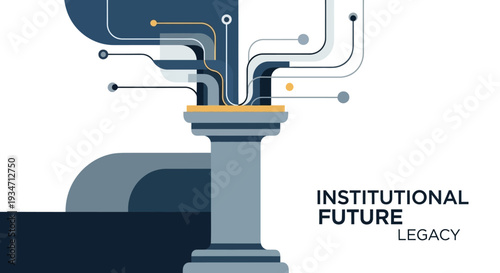 Futuristic circuit board on pedestal base.