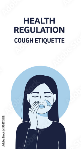 Essential Guidelines for Respiratory Hygiene and Cough Protocol Awareness Illustration