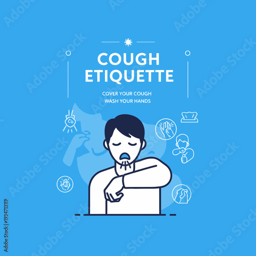 Essential Guidelines for Respiratory Hygiene and Preventing Disease Transmission Illustrated Graphic