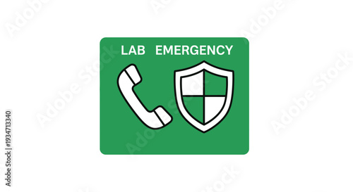 Essential Laboratory Safety Communication: Emergency Contact and Protective Measures Illustrated