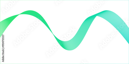 A green check mark symbol illustration on a white business backdrop featuring a blue wave pattern and colorful curve design vector for a modern web banner template