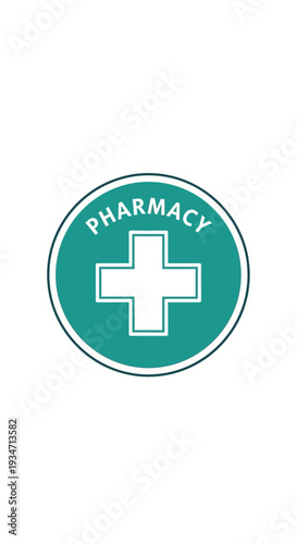 Essential Medical Emblem Illustrating Modern Pharmacy Services For Wellness and Healthcare