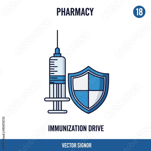 Essential Medical Shielding: Depicting Vaccination and Protection Against Disease, Illustrated