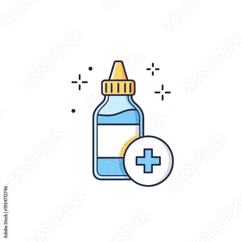 Essential Medical Solution Icon Depicting Health Care with Modern Color Palette and Vector Design