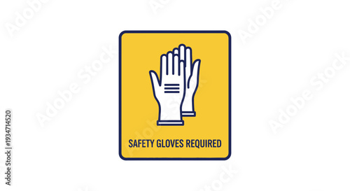 Essential Safety Sign Indicating Mandatory Protective Gloves Usage in Work Environments