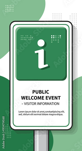 Essential Signage For Public Welcome Events Offers Visitor Information and Navigation Guidance