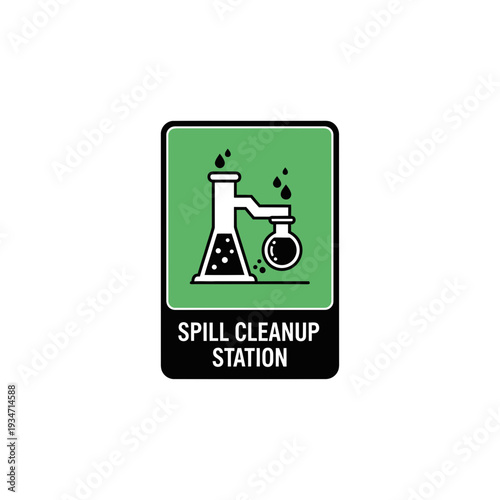 Essential Spill Cleanup Station Sign: Illustrative Guide for Chemical or Hazardous Substance