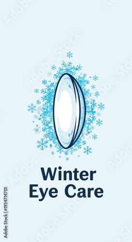 Essential Winter Eye Care: Protecting Vision Health with Contact Lenses and Snowflakes