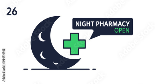 Evening Pharmacy Availability Graphic Displaying Open Hours for Urgent Medical Needs