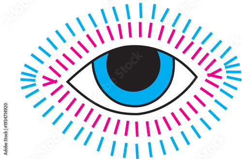 Eye vector illustration with modern graphic style for fashion and creative design