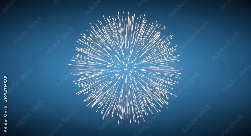 Obraz premium A blue and white firework exploding in the night sky