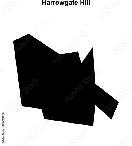 Harrowgate Hill (England) blank outline map