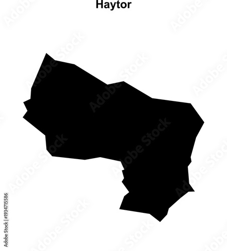 Haytor (England) blank outline map