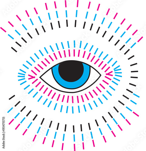 Eye vector illustration with modern graphic style for fashion and creative design