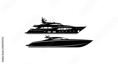 Two luxury yachts sailing on the water.