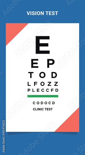 Eye Examination Chart for Vision Assessment Depicting Essential Elements for Optimal Healthcare