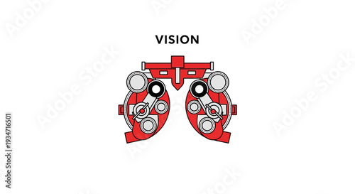 Eye Examination Instrument Depiction for Vision Testing and Optical Healthcare