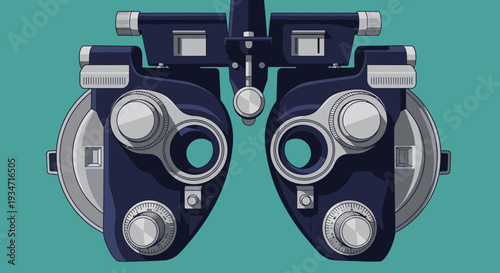 Eye Examination Instrument: A Detailed And Accurate Vector Illustration Design