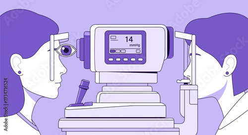 Eye Examination Illustration: A Comprehensive Ophthalmology Clinic Eye Care Analysis