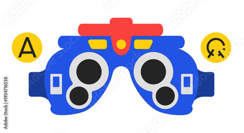 Eye Examination Instrument: Visual Acuity and Optical Precision Illustrated Concept