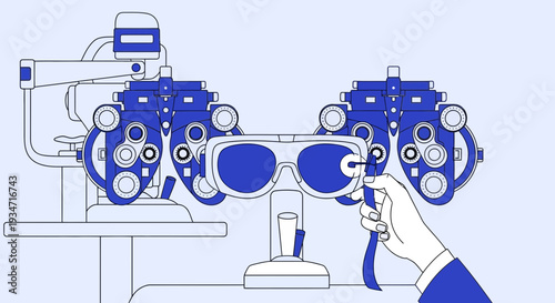 Eye Examination Tools and Eyewear for Medical and Scientific Vision Diagnosis Purposes