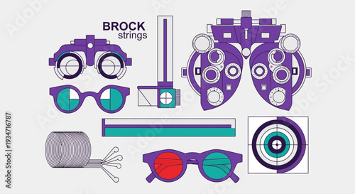 Eye Examination Tools, Vision Correction Instruments, And Optical Devices Illustrations