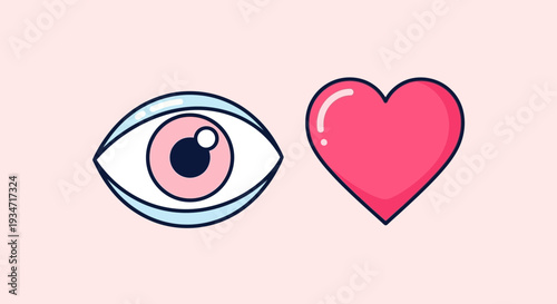 Eye Meets Heart Symbolizing Love, Emotions, Feelings, And Emotional Expression